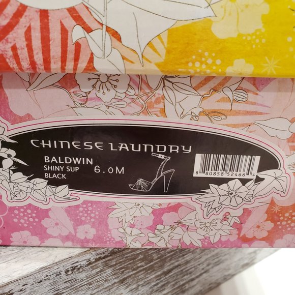 Chinese Laundry Black Satin Heels  Baldwin Size 6M - Picture 7 of 8